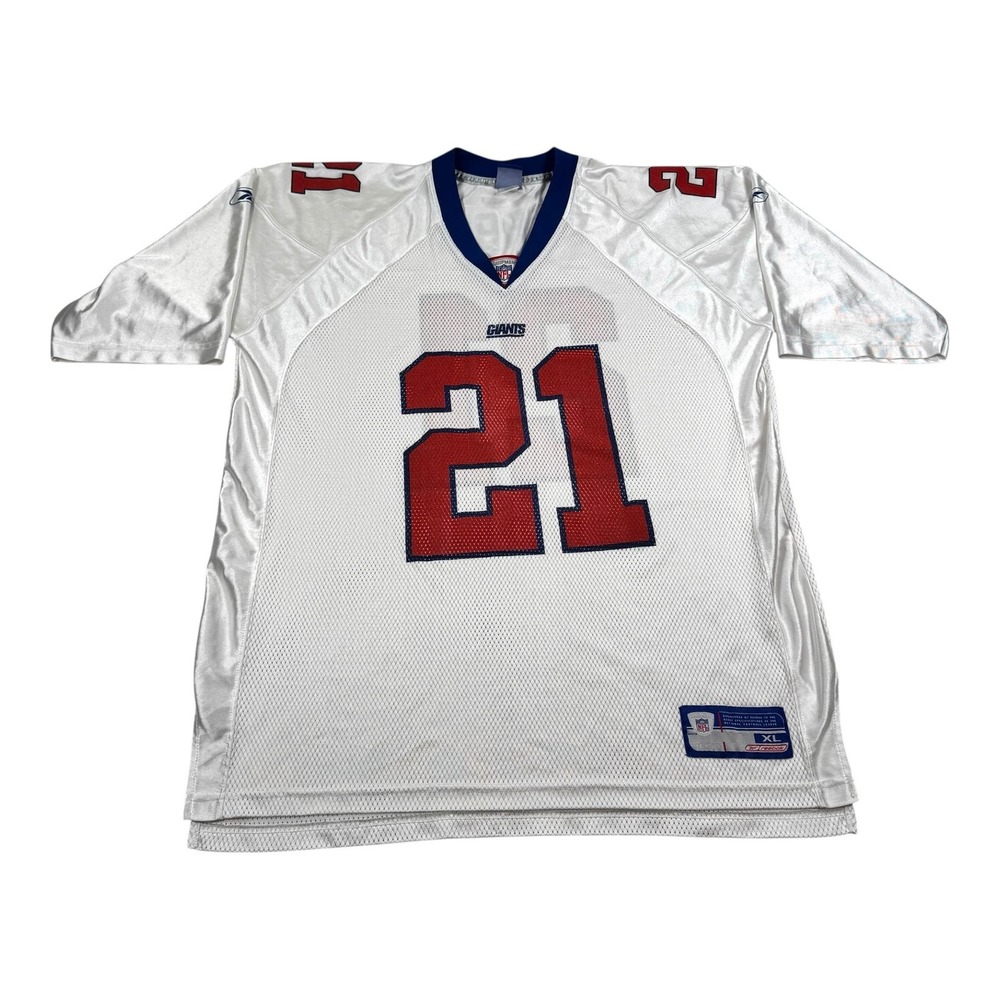 New York Giants Football Jersey Mens XL White NFL Reebok Barber 21 On Field